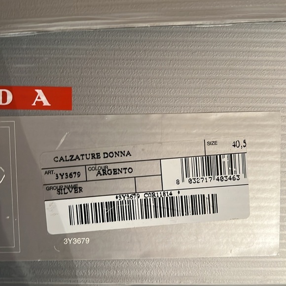 Prada Silver Calzature Donna Wedge Sandals - Picture 3 of 9